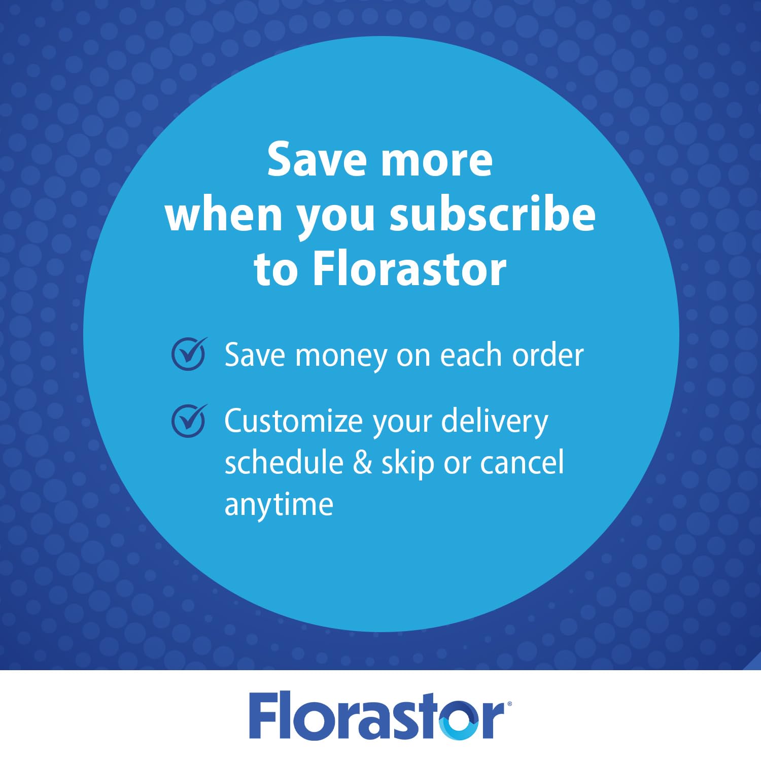 Open Florastor bottle emphasizing easy access to capsules