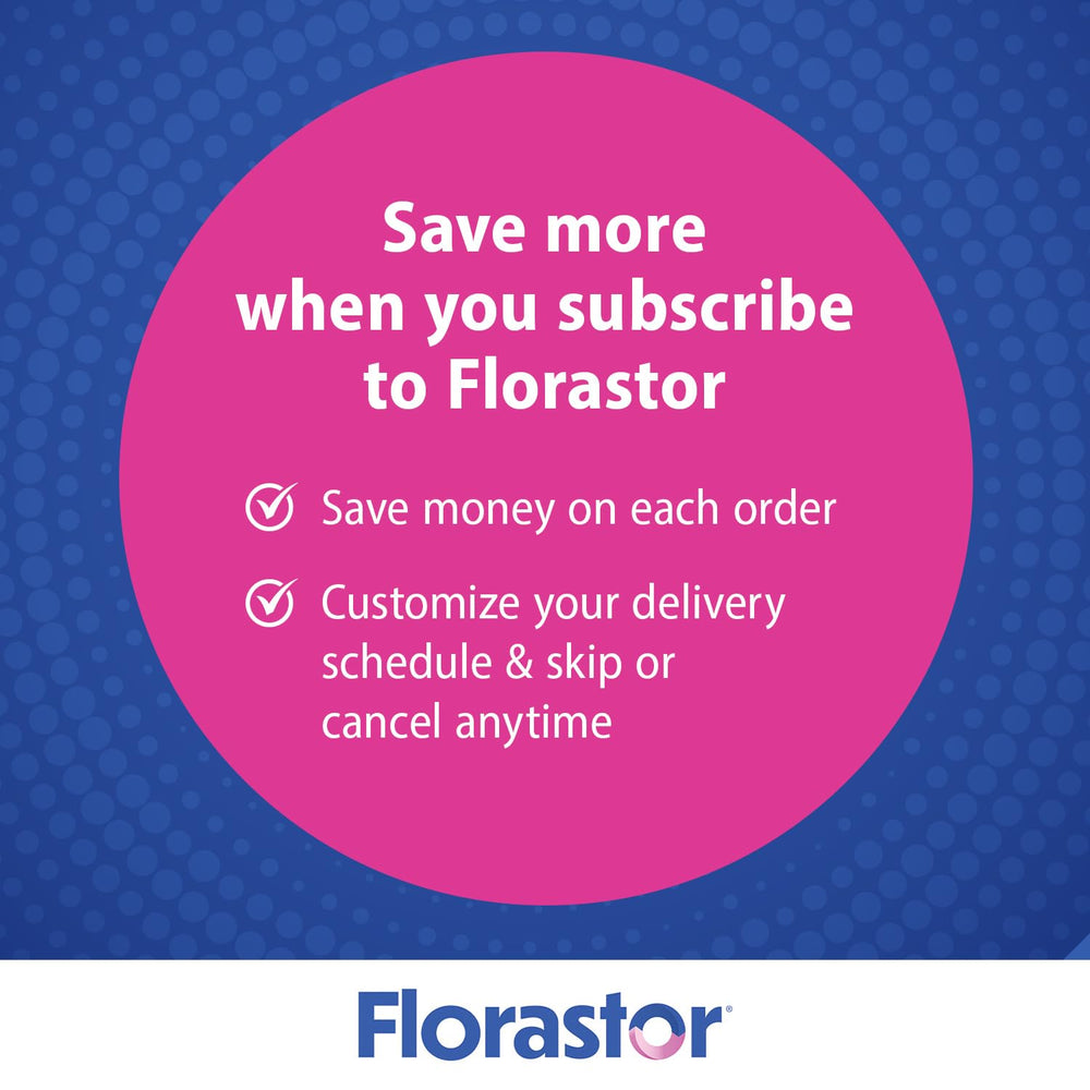 Florastor Daily Capsule Packaging: easy one-a-day routine for ongoing digestive support.