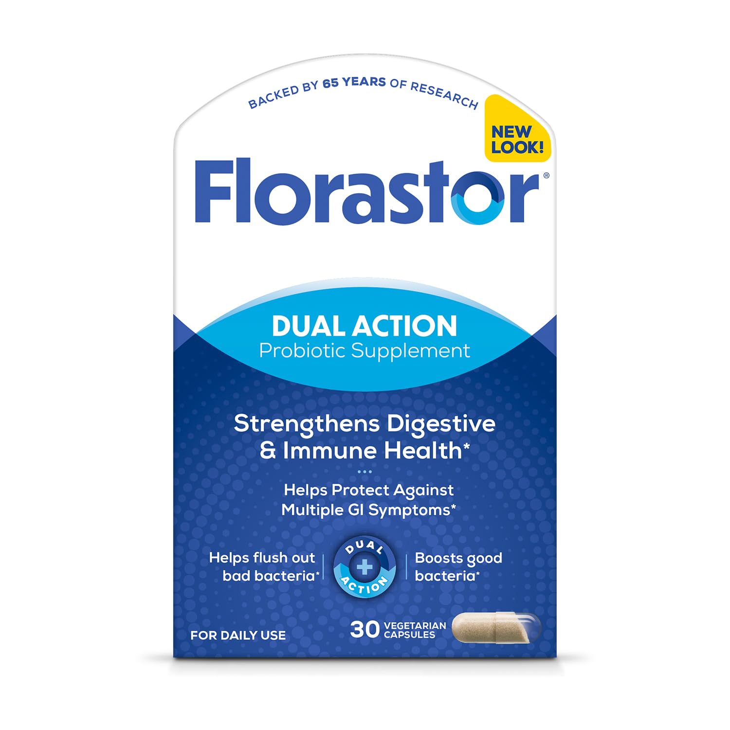 Florastor probiotic bottle highlighting digestive balance for daily wellness