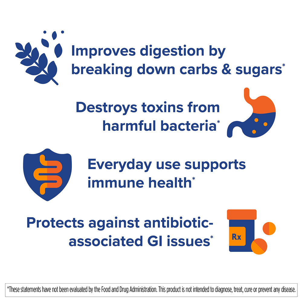 Florastor Select Immunity Boost with a glass of water ready for daily use.