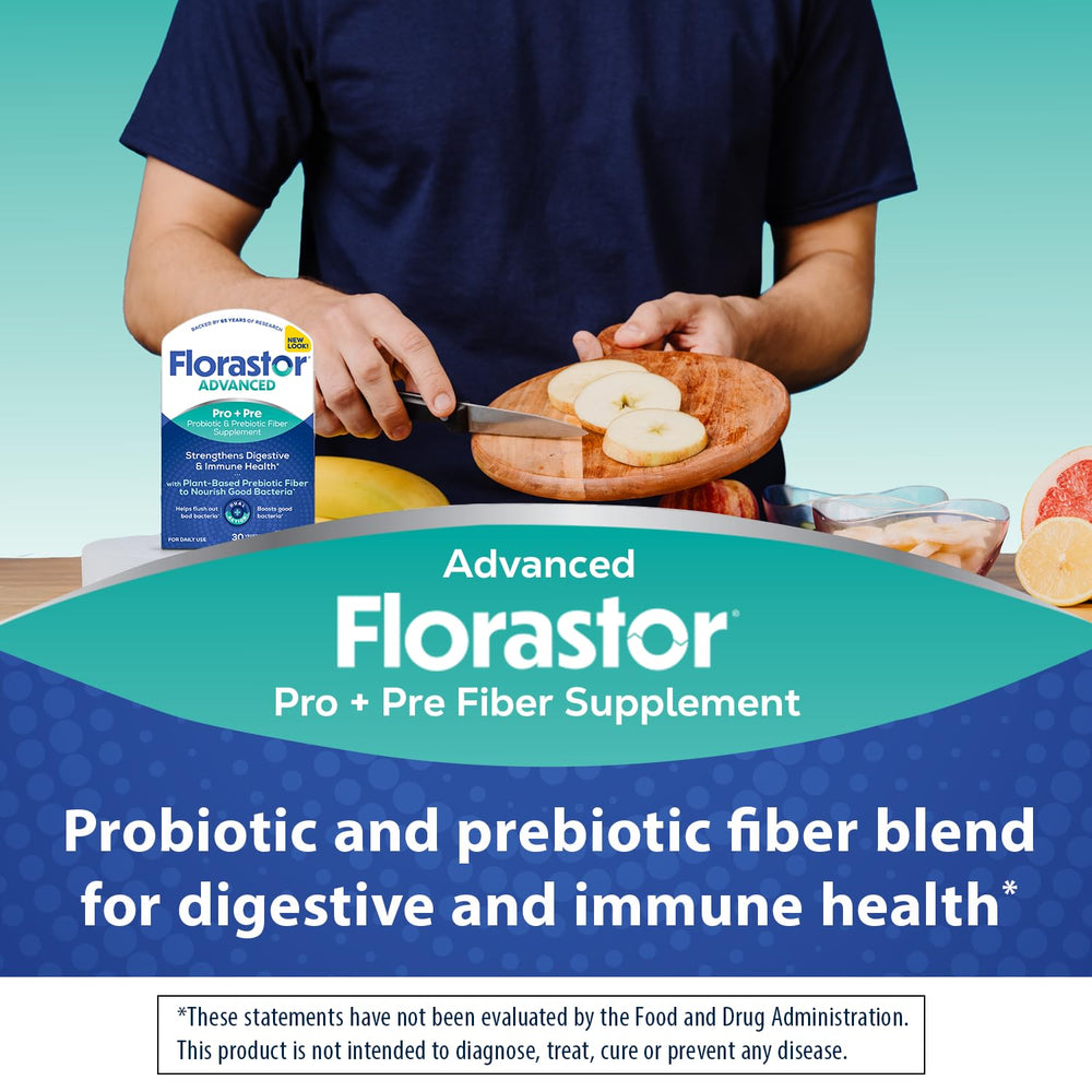 Florastor Select Pro+ packaging showcases probiotic and prebiotic benefits