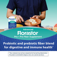 Florastor Select Pro+ packaging showcases probiotic and prebiotic benefits