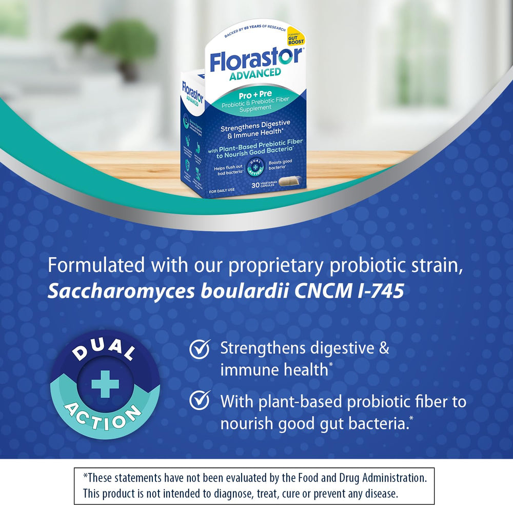 Florastor Select Pro+ travel pack ideal for travelers maintaining gut health