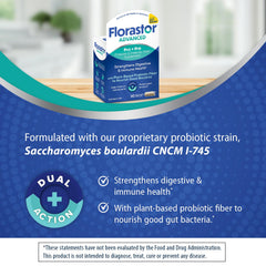 Florastor Select Pro+ travel pack ideal for travelers maintaining gut health