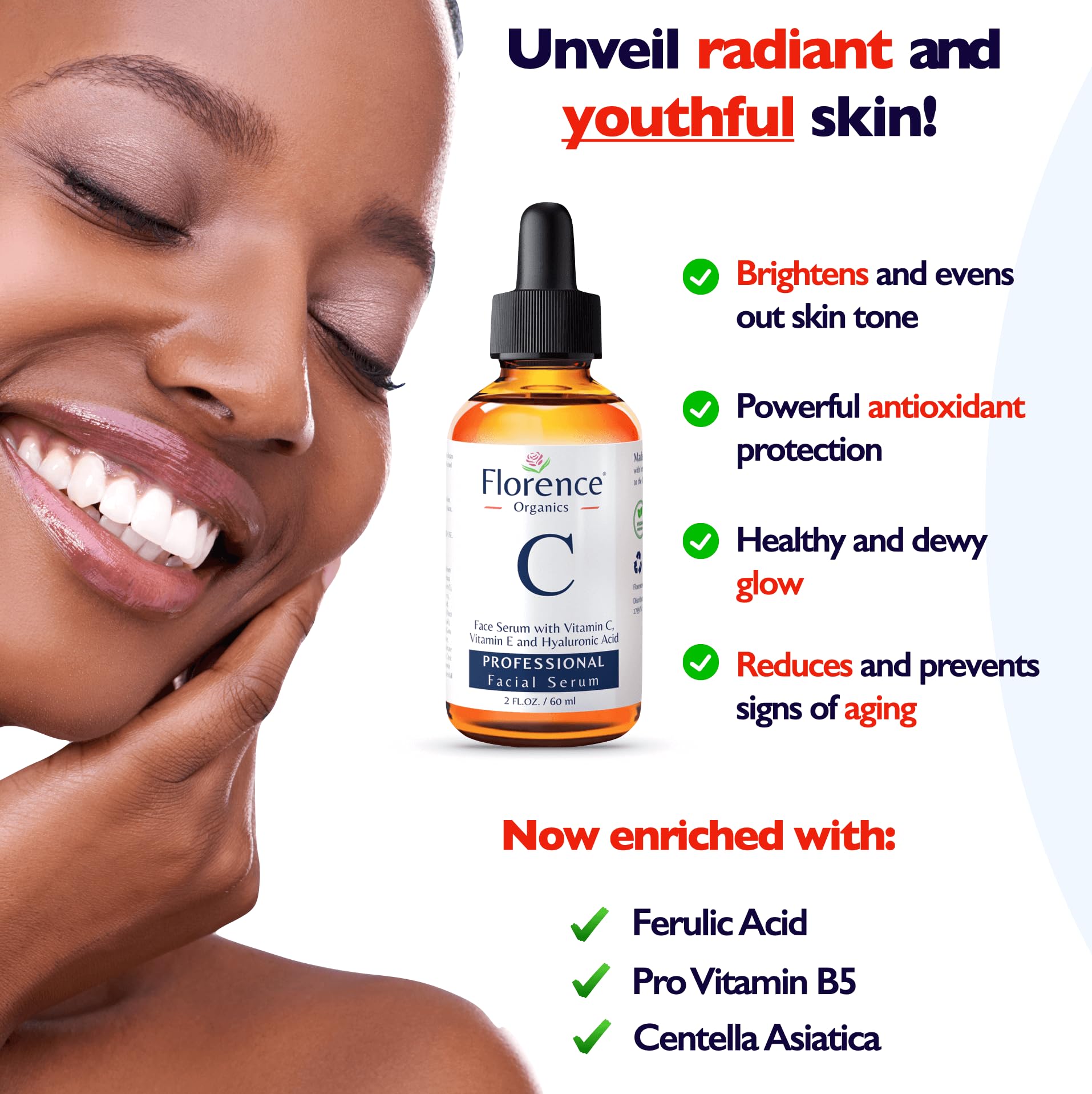 Florence Vitamin C Serum on a bathroom shelf ready for routine use.