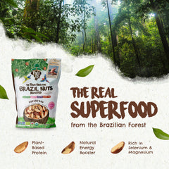 Floresta em Pé Brazil Nuts crystal salt closeup highlights Himalayan salt crystals.