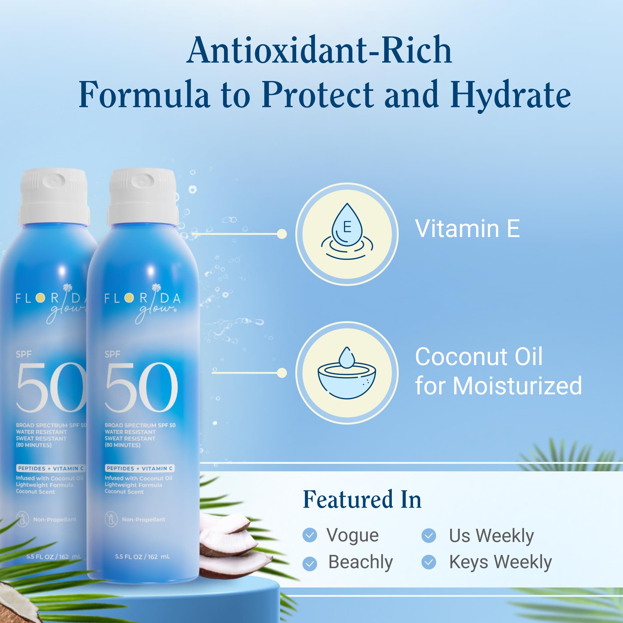 Reef-friendly Florida Glow sunscreen protecting reefs and skin.