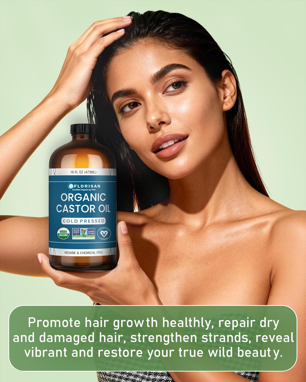 Florisan Castor Oil skin hydration focus moisturizing and radiance.