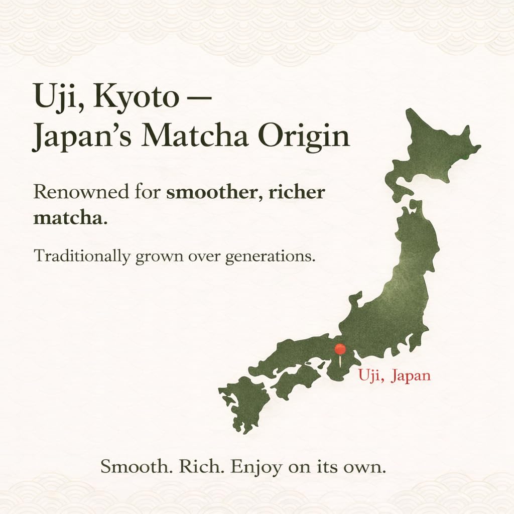 Florvay ceremonial-grade matcha powder provides a smooth, balanced cup with minimal bitterness.