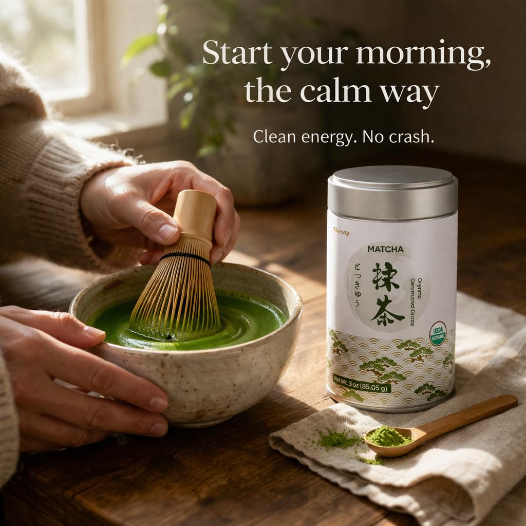 Florvay matcha adapts to latte, smoothie, or simple whisked tea rituals.