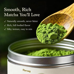 Florvay low-bitter profile suits daily warm tea or iced matcha beverages.