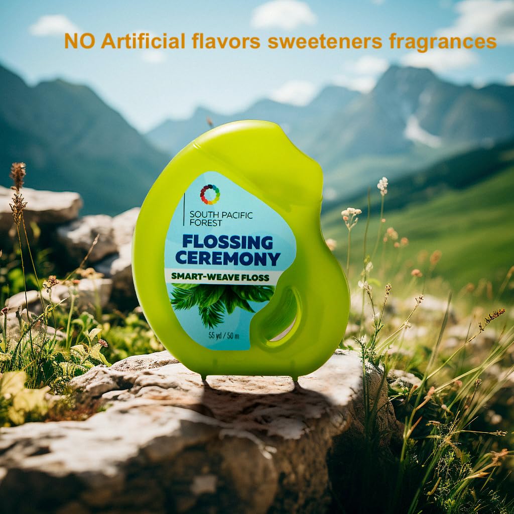 FLOSSING CEREMONY ultra-soft fibers glide gently on sensitive gums.