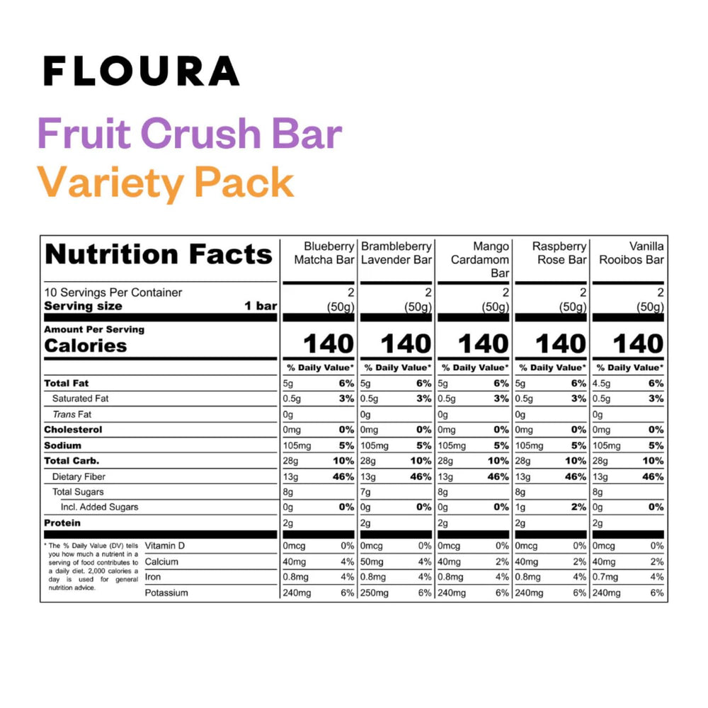 Floura variety pack box display shows four flavors for quick snacking