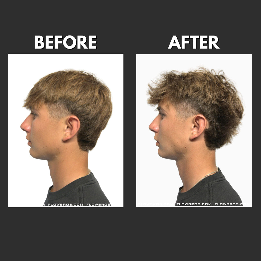 Flow Bros Sea Salt Spray mist on hair adds volume and movement.