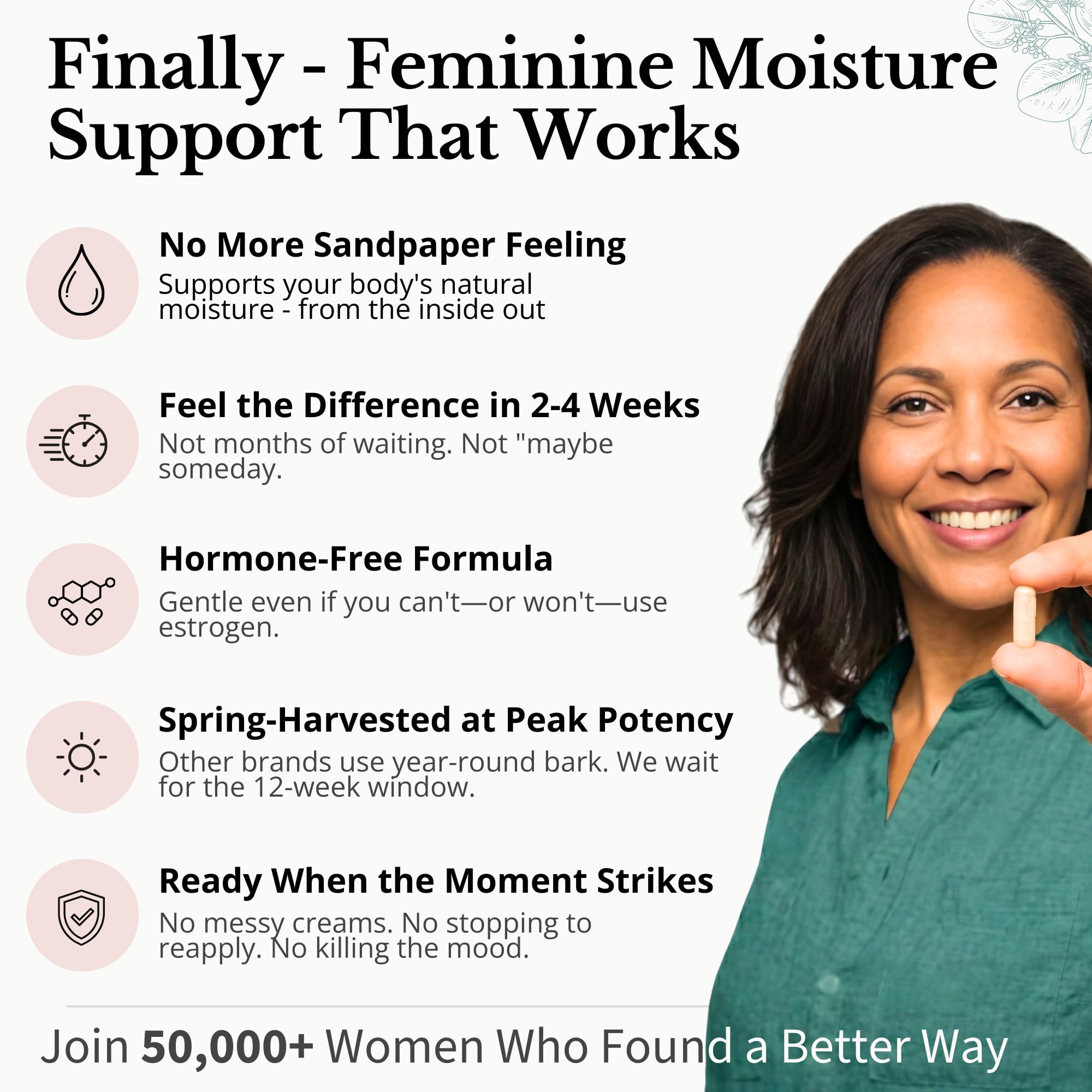 Flower Power USA-made label communicates quality for sensitive vaginal wellness routines.