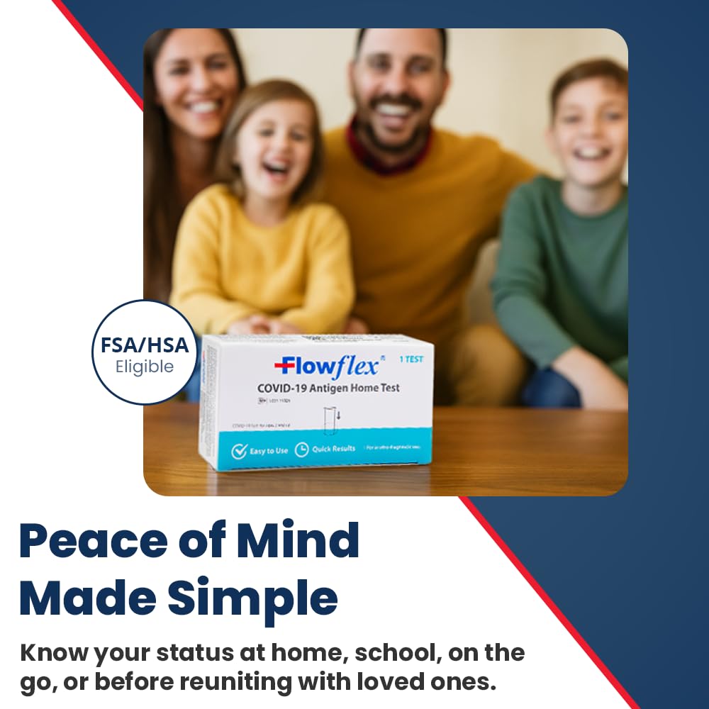 Flowflex compact kit ideal for travel and home health kits.