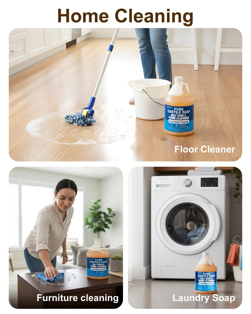 Flowhyet hard-water-friendly formula cleans effectively with no residue.