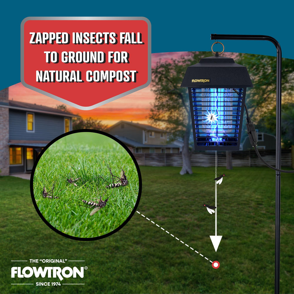 Flowtron works quietly at night, blending into outdoor ambiance without sprays.