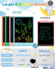 FLUESTON LCD writing tablet shows colorful lines for creative play