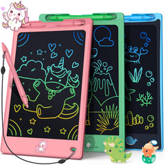 FLUESTON LCD Writing Tablet blue whale button, safe portable doodling for kids
