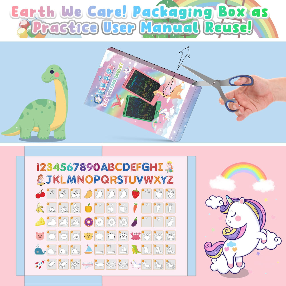 FLUESTON easy-clear button, quick reset for doodles during road trips