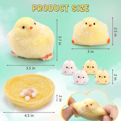 FlufiFiea Taba squishy chick 02 — elastic squeeze toy for quick stress-relief breaks