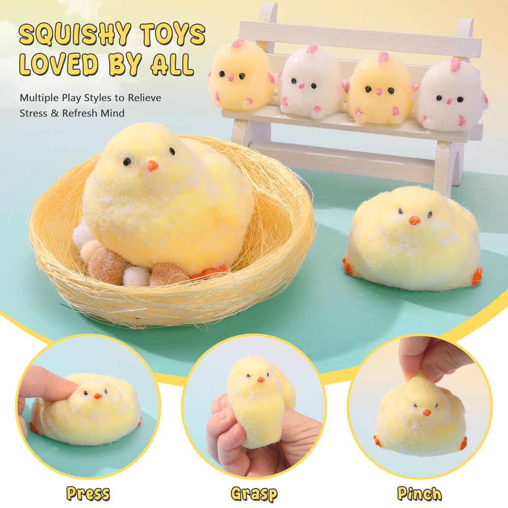 FlufiFiea Taba squishy chick 04 — six-chick gift set ideal for celebrations and classroom prizes