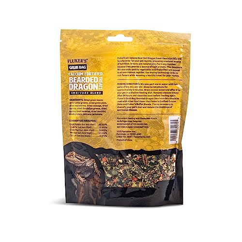 Fluker's Grub Bag calcium fortified label indicating mineral support for reptiles