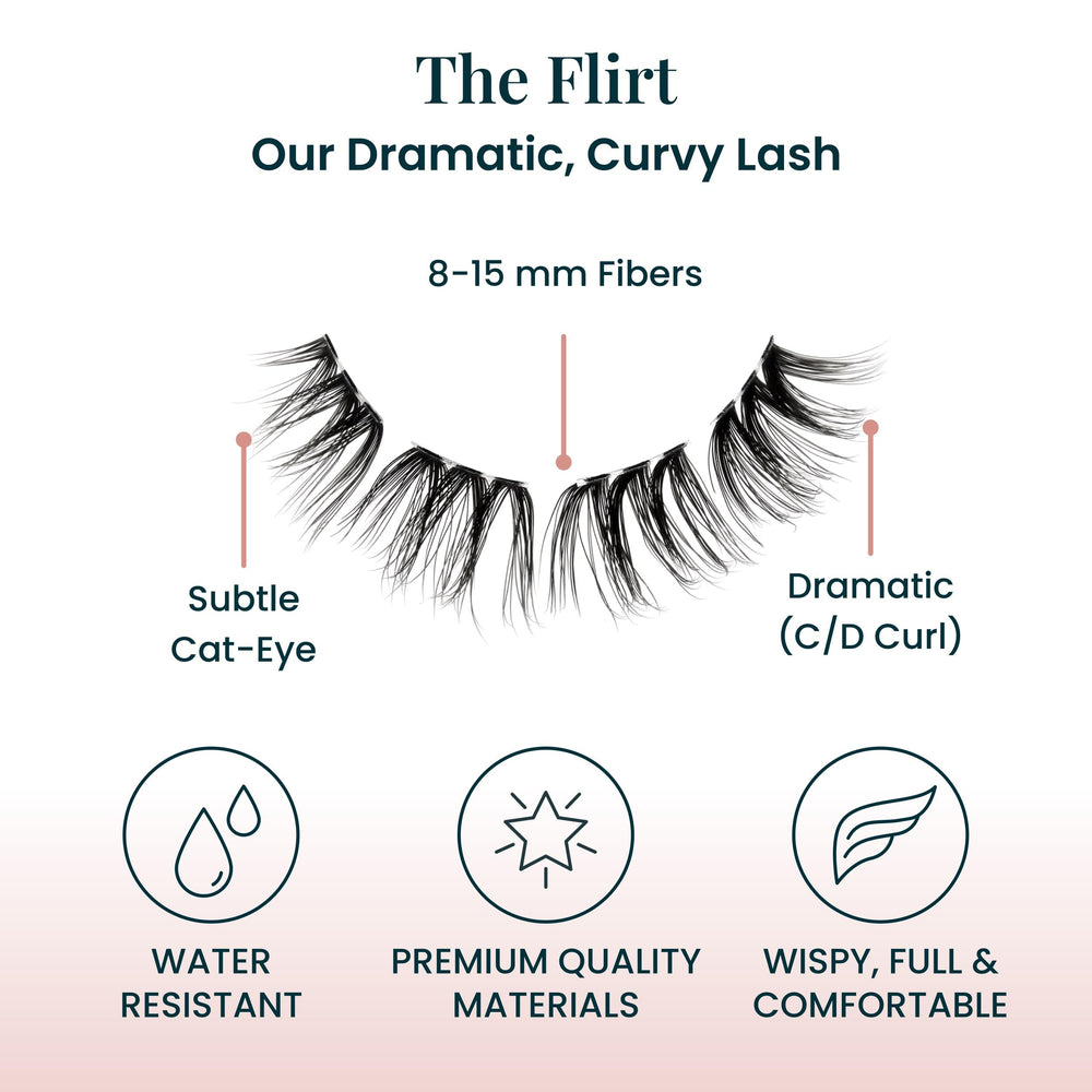 Applying FlutterHabit The Flirt on the eye for quick at-home lash extensions