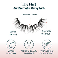 Applying FlutterHabit The Flirt on the eye for quick at-home lash extensions