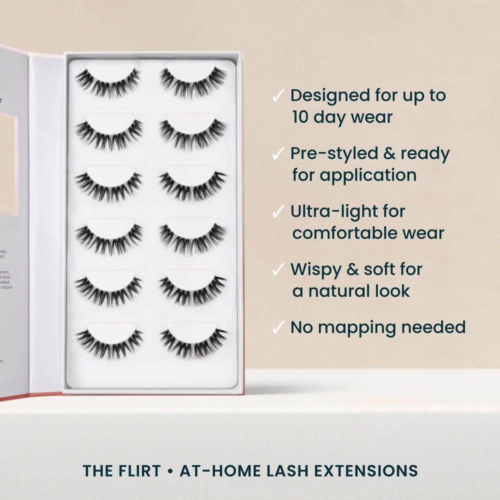 The Flirt lashes with water-resistant materials suitable with proper adhesive