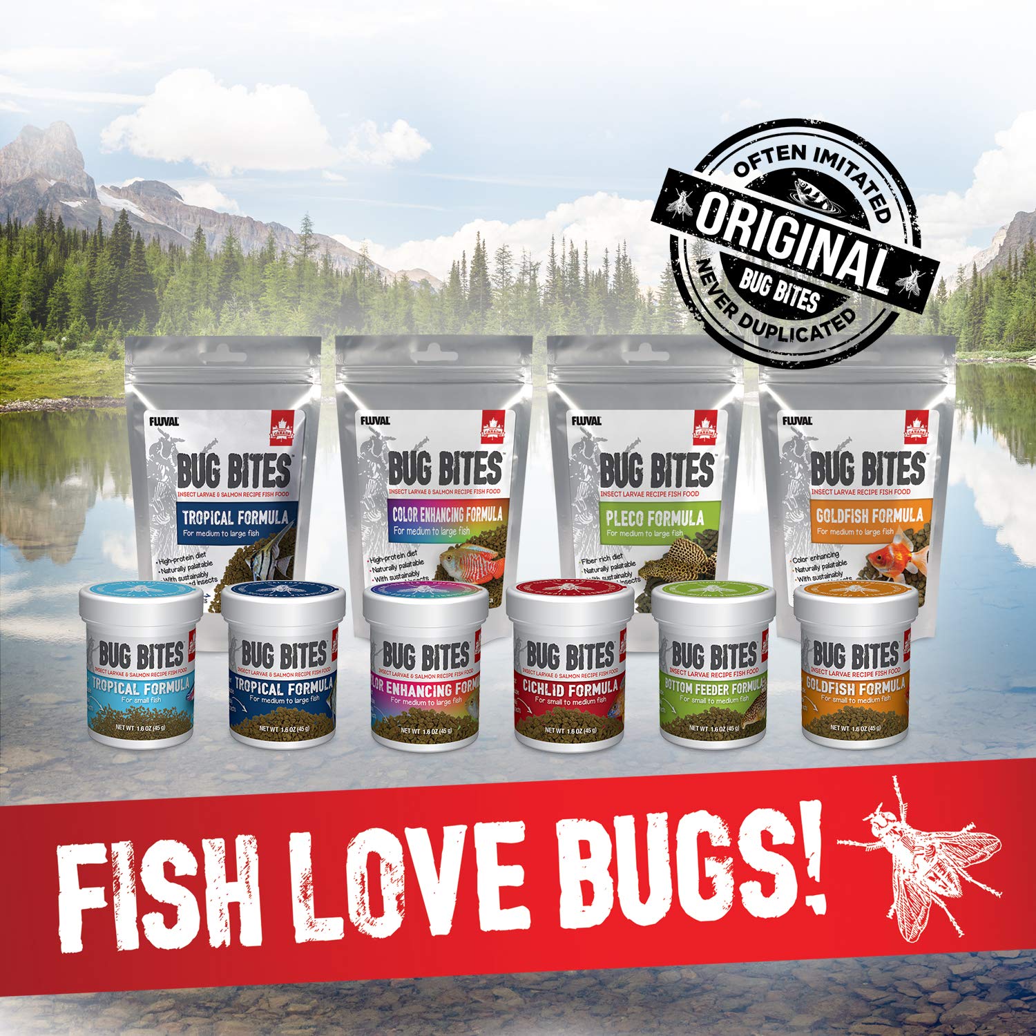 Fluval Bug Bites – sans colorants artificiels, alimentation naturelle.