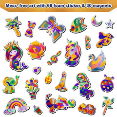 FLUXOJOY foil art kit animal shapes inspire imaginative kid-friendly drawings.