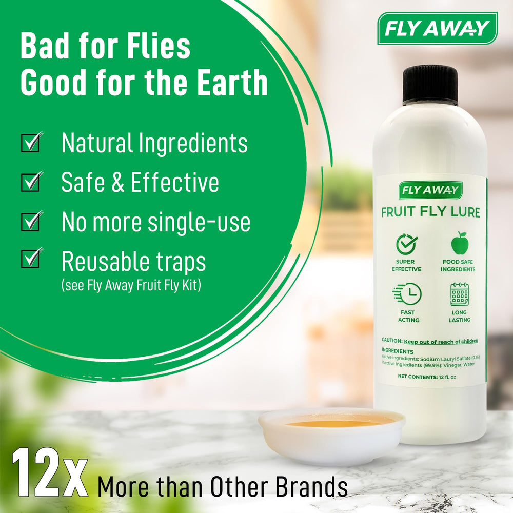 Fly Away Liquid Lure fast-action effect around food-prep areas.