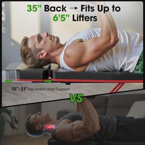 FlyBIRD bench with removable headrest for comfortable presses.