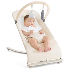 Flyboss 3-in-1 bouncer shows newborn-to-toddler frame for growing comfort