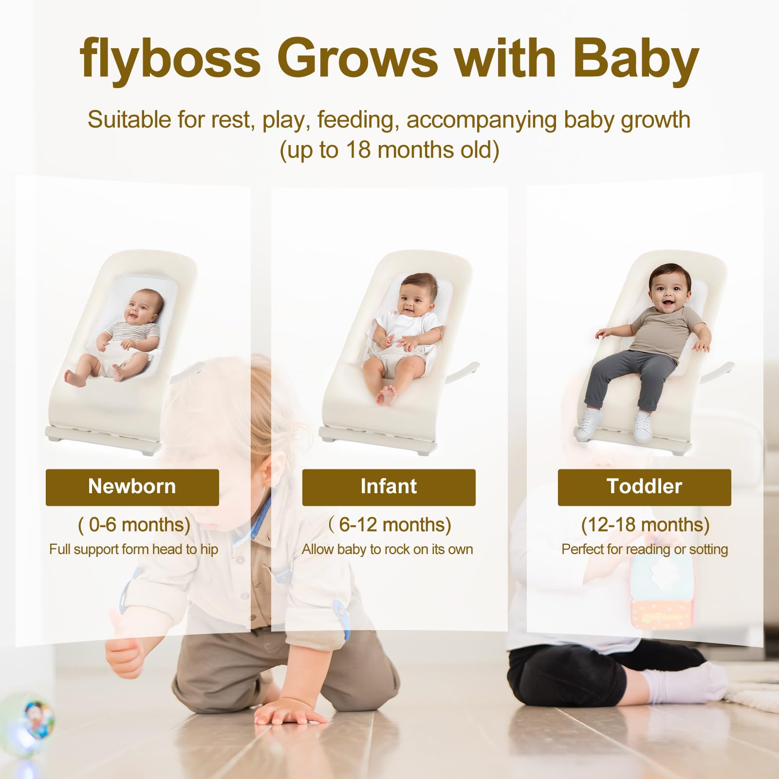 Flyboss bouncer folds flat for easy storage and travel