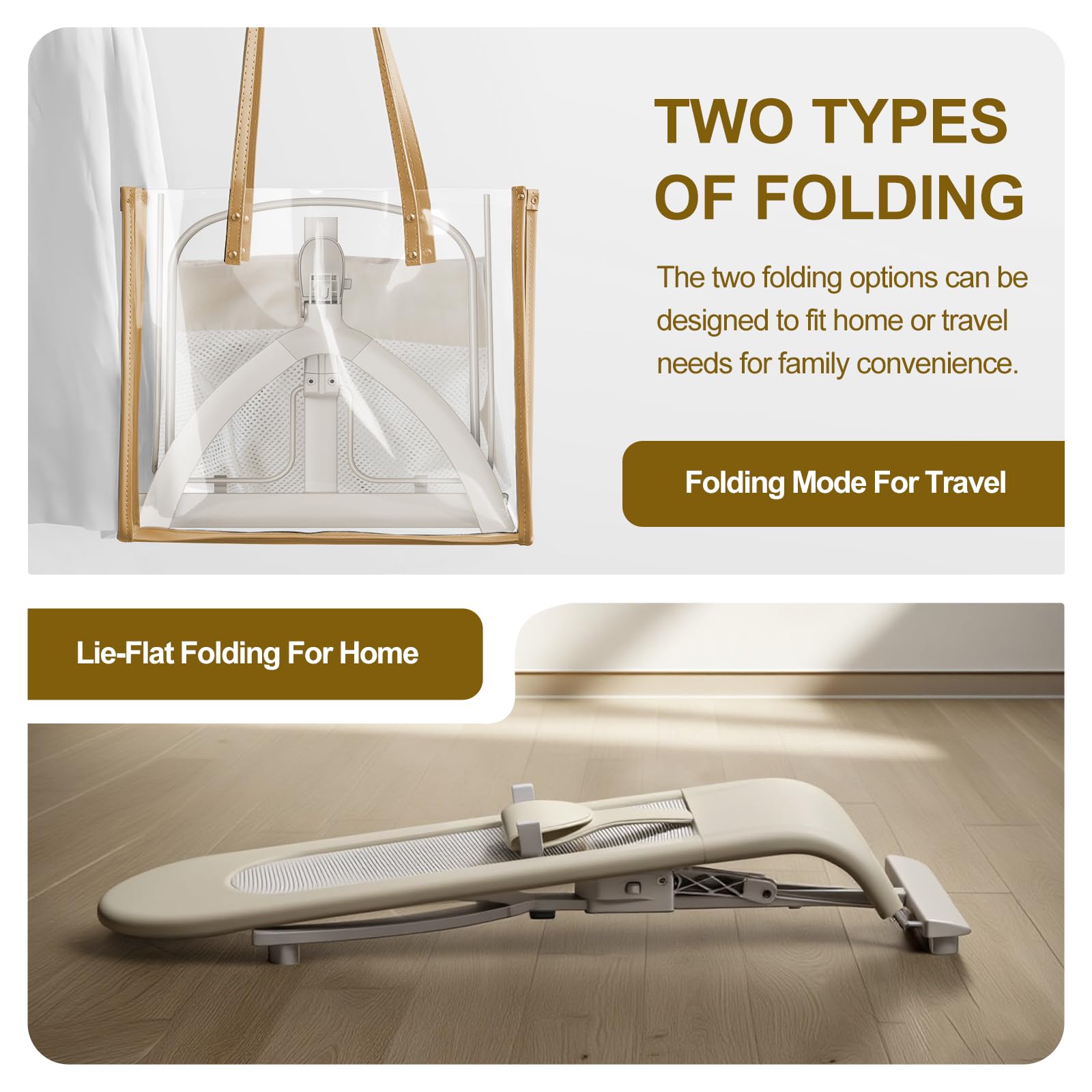 Flyboss compact, travel-ready bouncer for on-the-go parents