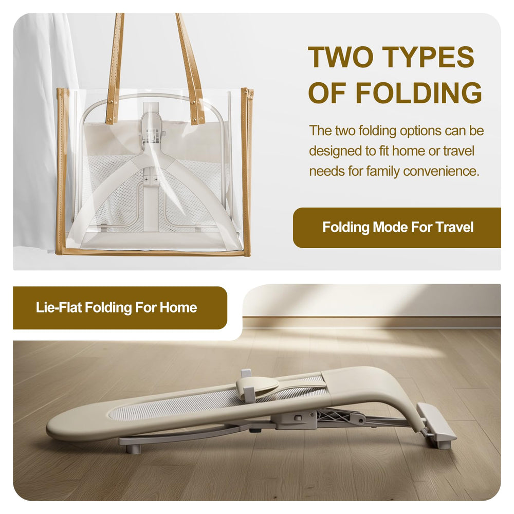 Flyboss compact, travel-ready bouncer for on-the-go parents