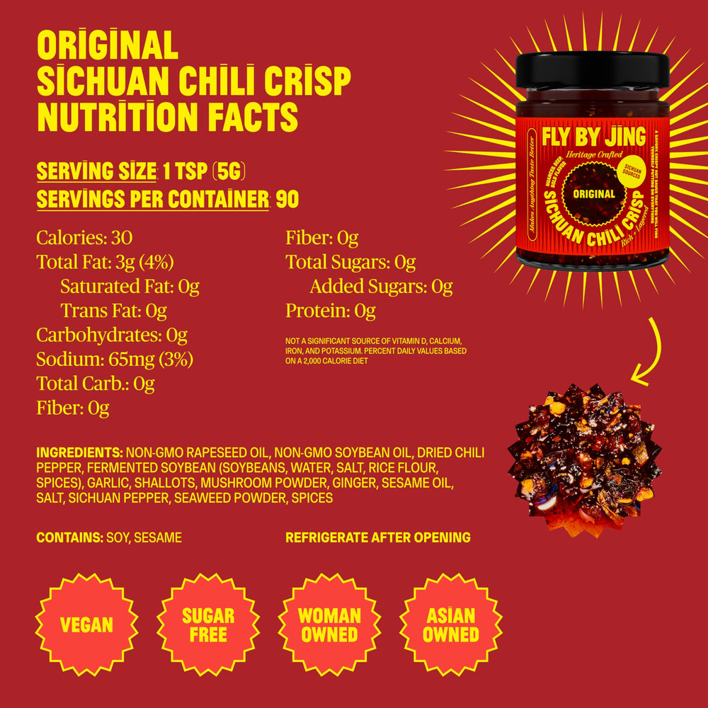 Veggie bowls brightened by FLYBYJING chili crisp bold finish