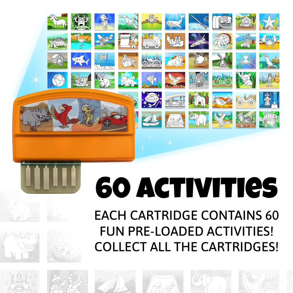 Flycatcher Smart Sketcher 2.0 preloaded images library fuels kids' creativity.