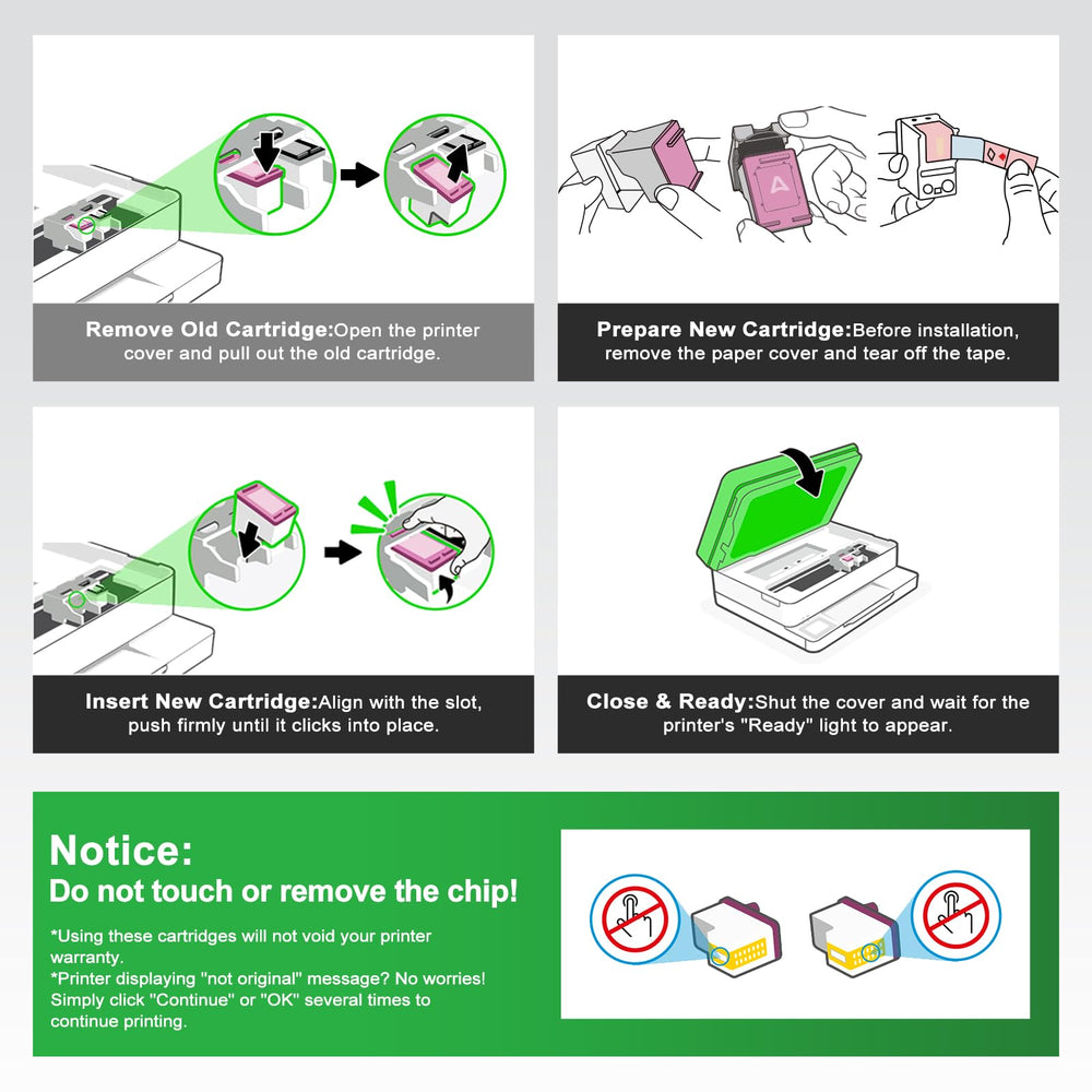 FLYFAR packaging guide for simple cartridge installation and replacement