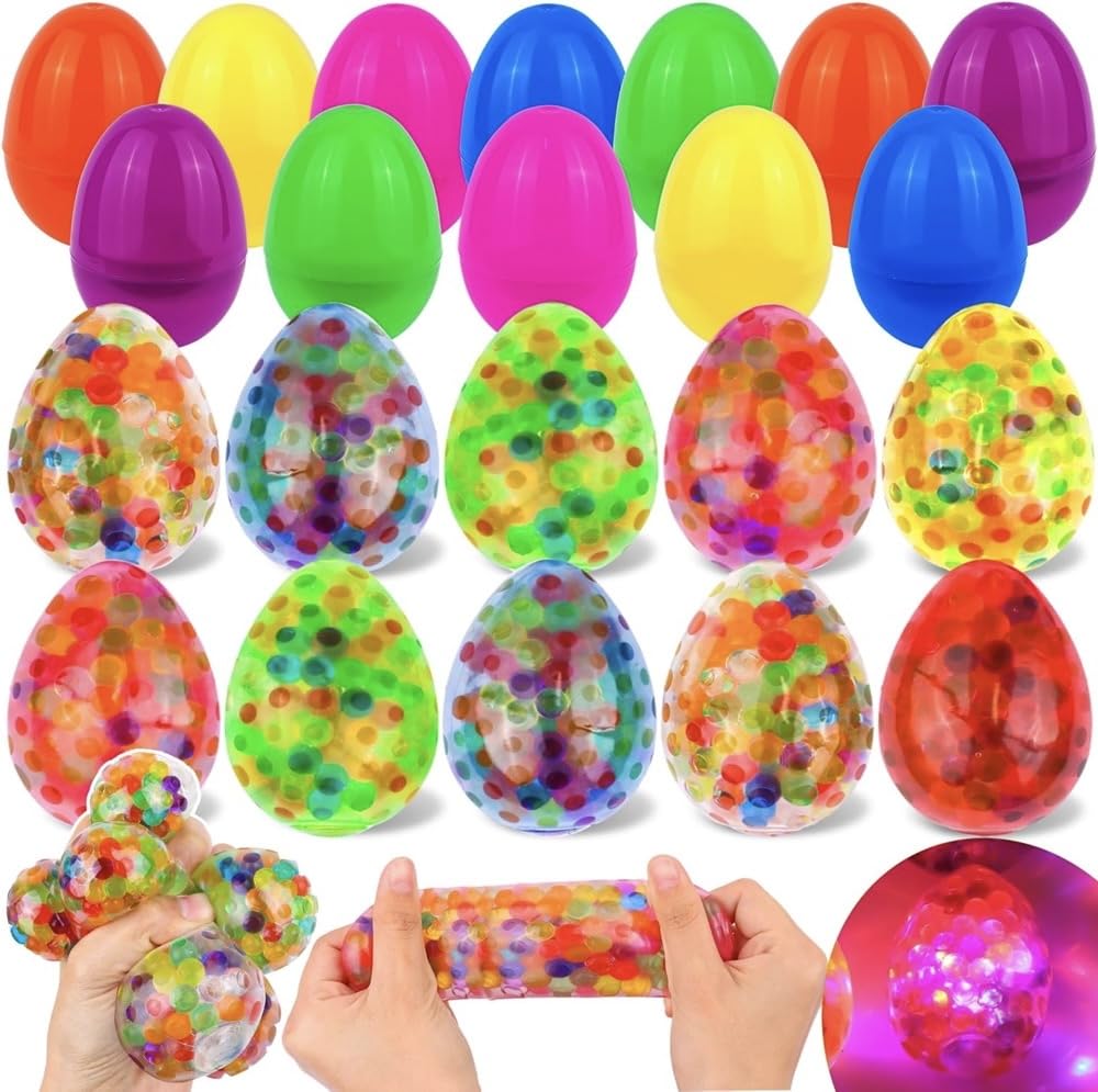 FLYSNK 12-pack Easter eggs packaging showcases vibrant colors for festive hunts.