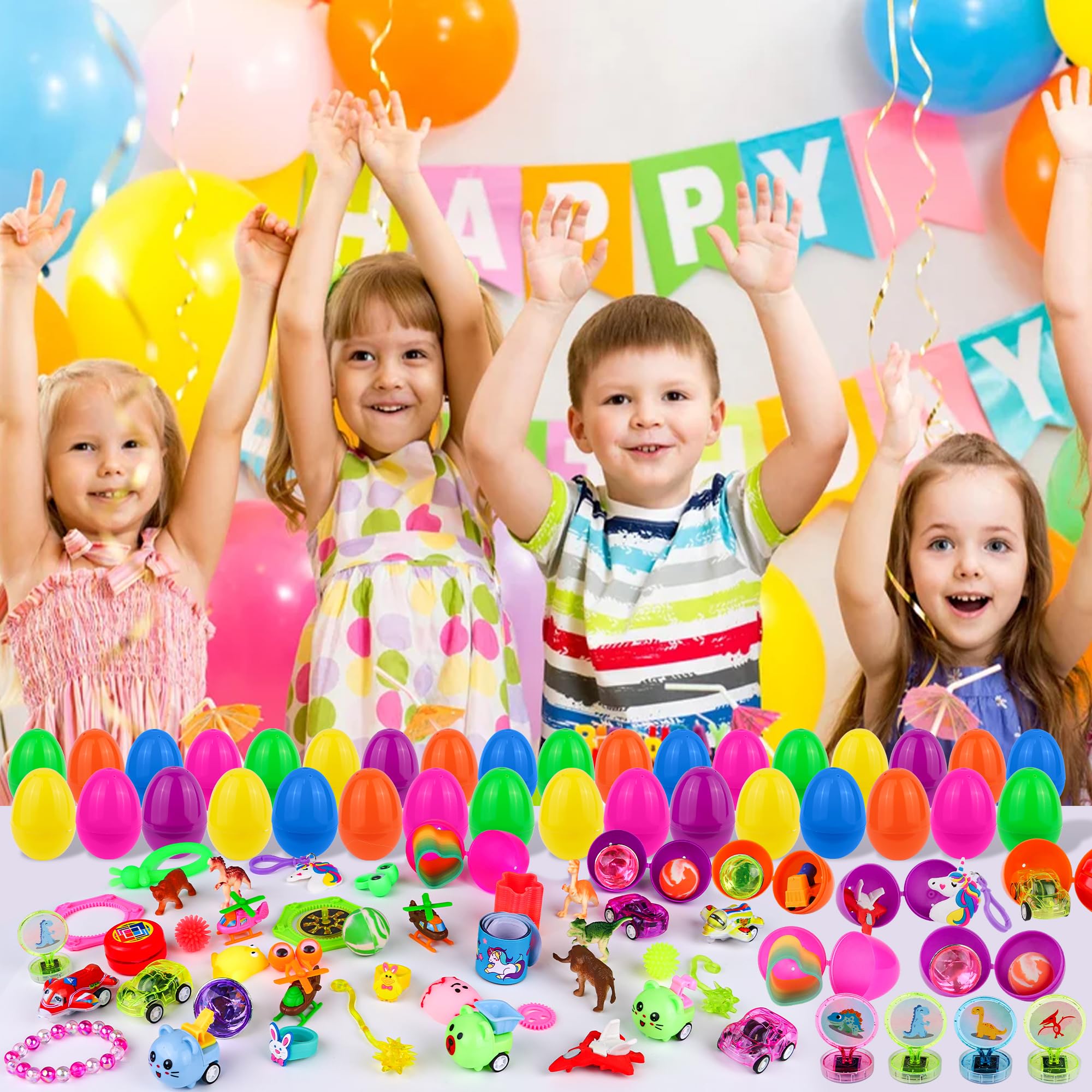 FLYSNK eggs contain mochi squishies for tactile sensory play.