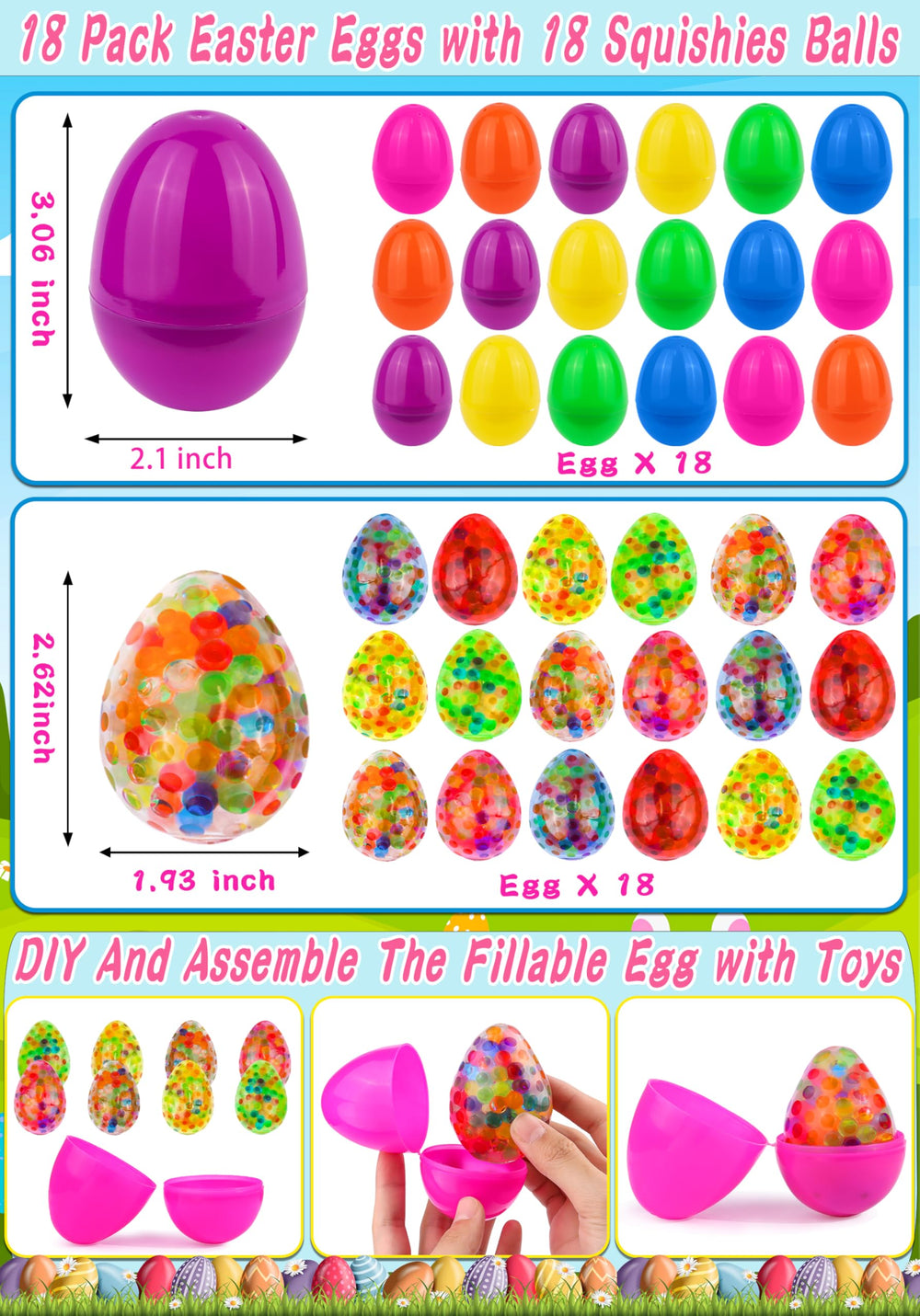 FLYSNK light-up stress ball inside egg in vibrant colors for tactile play.