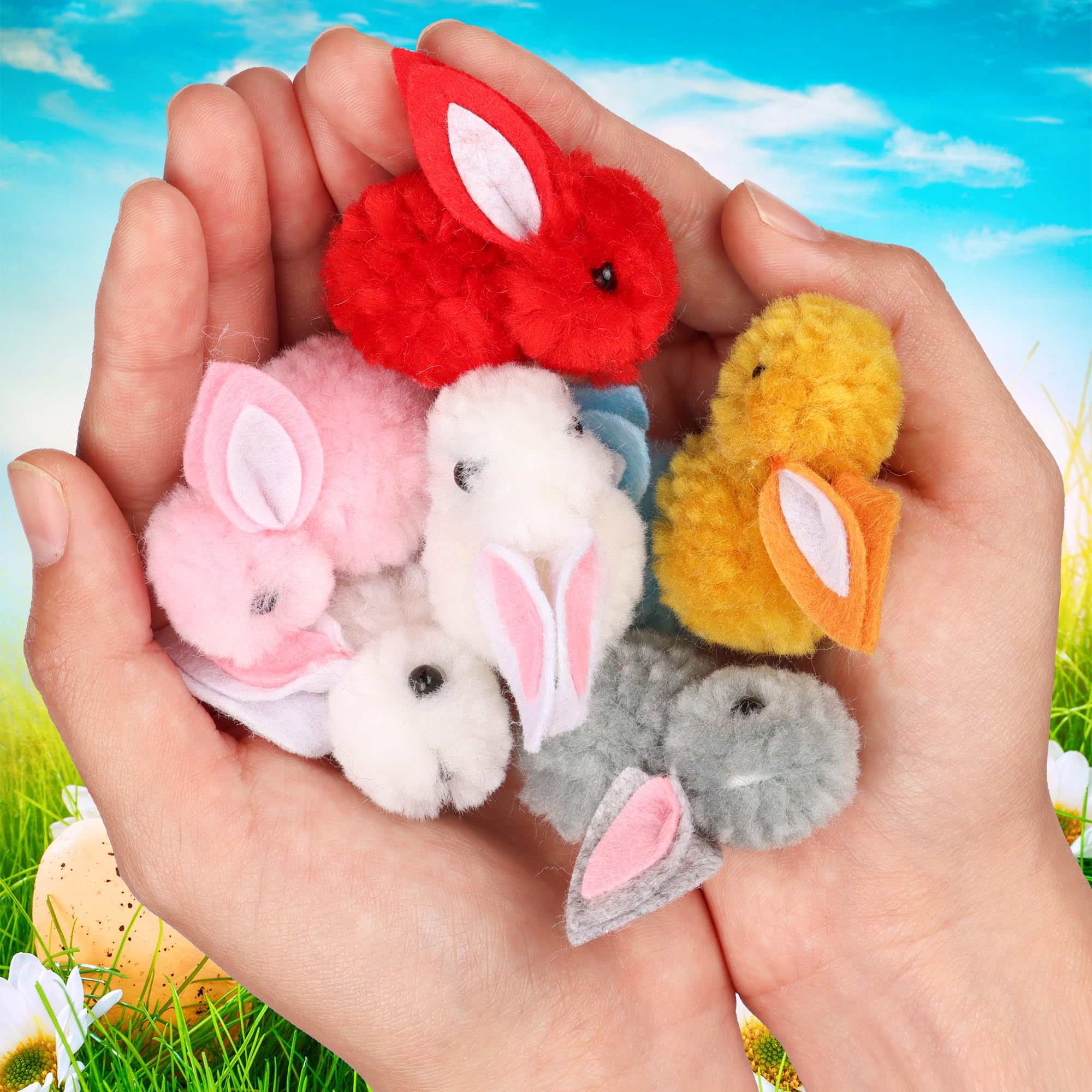 FLYSNK Plush bunny inside each egg adds soft tactile surprise