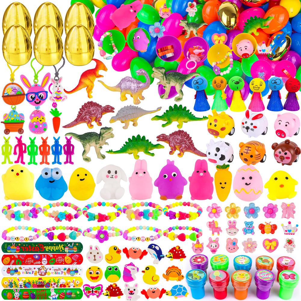 FLYSNK Surprise Golden Eggs 100-pack with colorful shells for Easter egg hunts