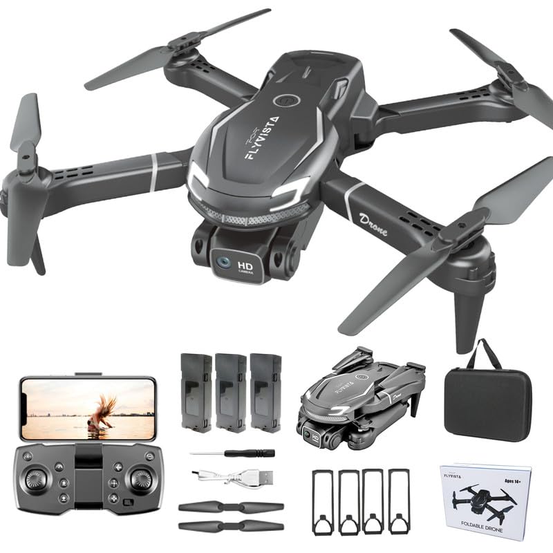 FLYVISTA Cool Mini Drone with shark design enables stable indoor flights.