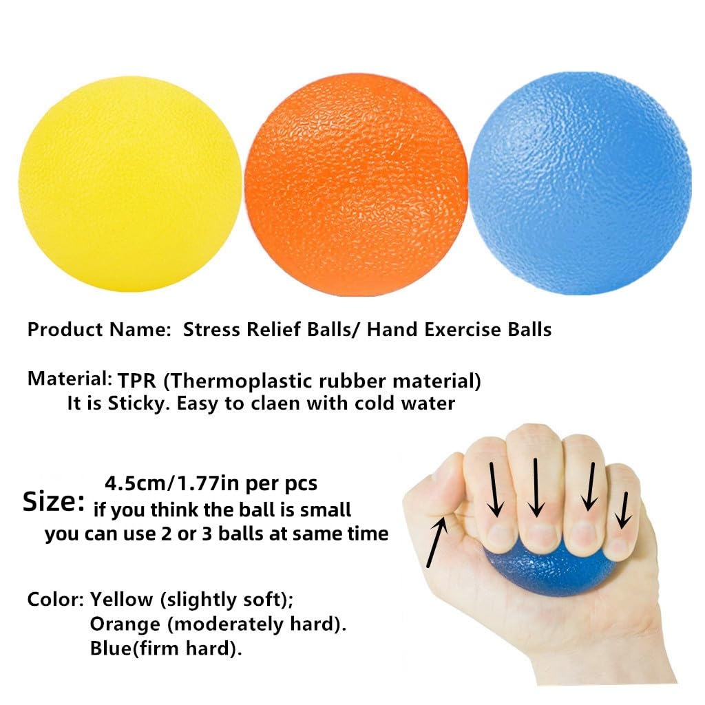 FMELAH orange resistance ball for finger strength and stress relief.