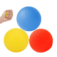 FMELAH yellow resistance ball for grip training and hand rehabilitation.